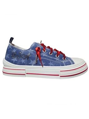 Very G Womens Aman USA Lace Up Canvas
Sneaker, Dark Denim